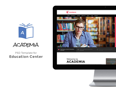 Academia - Educational PSD Template business theme educational theme language center material modern school website training institute university theme