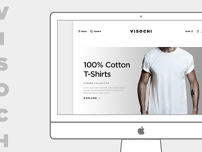 Visochi cloth design ecommerce fasion interaction minimal shop store ui ux web website