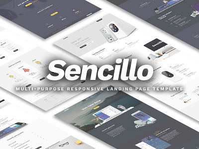 Sencillo: App Landing HTML Template app landing page bootstrap business business promotion page clean landing page landingpage marketing minimal multi purpose product showcasing page responsive