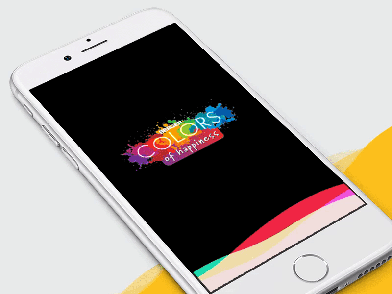 Colors of Happiness app ui app ux berger color shade colors mobile app paint app user experience user interface