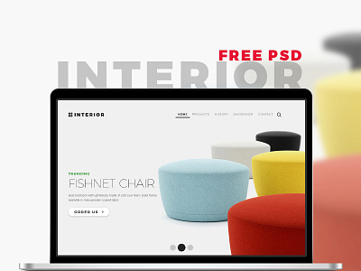 Interior – Multi-Purpose Furniture Store PSD Template Freebie