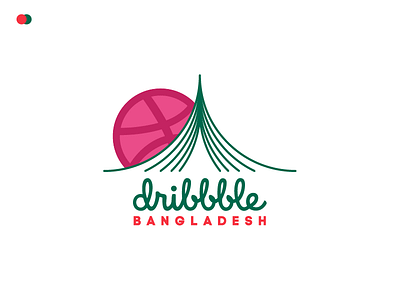 Dribbble BD bangladesh bd dribbble green group logo red start sticker team