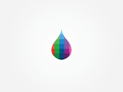 New Ink Revision branding ink drop logo pixels