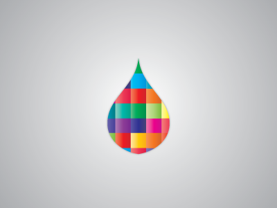New Ink Logo branding ink drop logo pixels