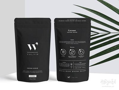 VALVIN Coffee Scrub Branding Packaging body scrub bodycare brand design brand identity branding coffee coffee bean coffee design coffee scrub logo design package design packaging singapore skincare