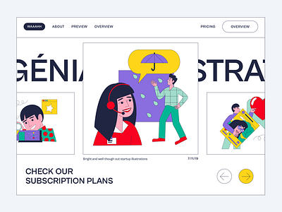 Waaahh! Illustration Kit clean figma graphic design header hero banner illustration light mode minimal design minimal website sketch typography web web design