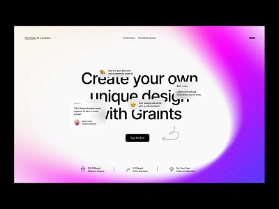 🧞The Graints abstraction ai background branding color scheme figma gradients graphic design illustration landing page minimal design shape