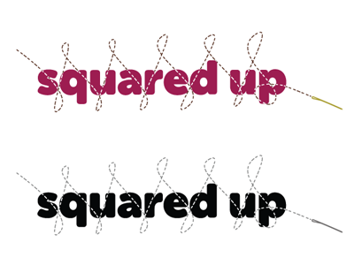Squared Up Logo collateral identity logo logo design