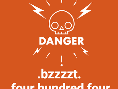 Danger 404 illustration web design