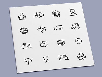 Logistics Icons business delivery icon icon design icon set icons logistics product shipment shipping transport transportation warehouse