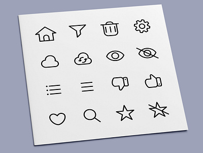 Clean UI Icons icon icon design icon set icons line outline ui user interface