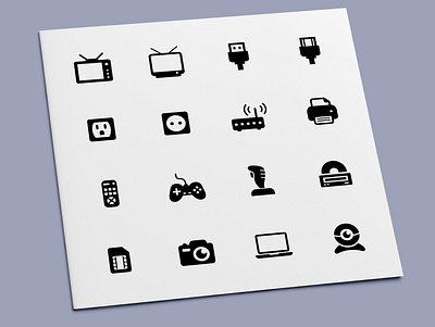 Electronics Icons computer device electronics hardware icon icon design icon set icons laptop tv