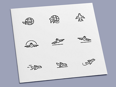 Plane Icons aircraft airplane flight fly icon icon design icon set icons plane travel