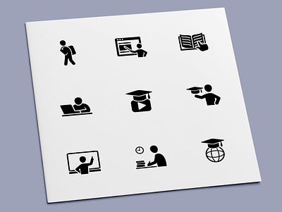 Online Education Icons course education elearning icon icon design icon set icons learn online study