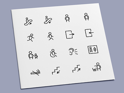 Public Sign Icons accessibility disabled door elevator exit icon icon design icon set icons no smoking public sign signs symbol