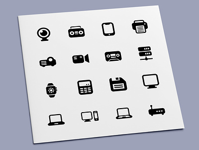 Technology Device Icons computer device devices electronics icon icon design icon set icons laptop mobile phone radio technology webcam