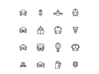 Transportation Icons bike car icon icon design icon set icons transport transportation vehicle