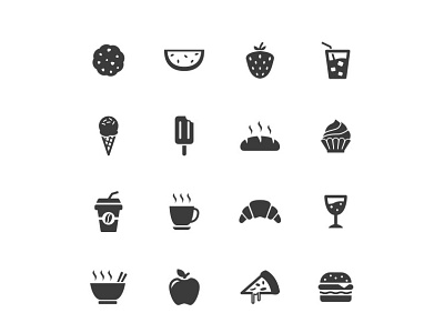 Snack Icons bread drink food fruit ice cream icon icon design icon set icons snack