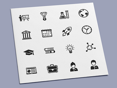 Education Icons - Set 2 class classroom education graduation icon icon design icon set icons school science student teacher