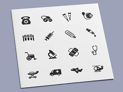 Medical Supplies & Equipment Icons ambulance emergency equipment health healthcare hospital icon icon design icon set icons medical supplies supply