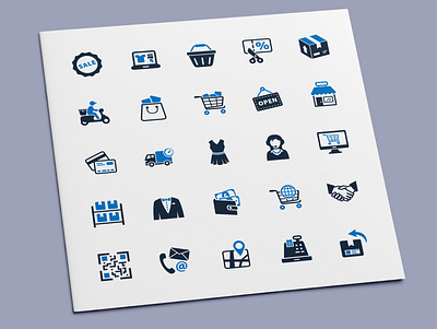 Shopping & E-commerce Icons business delivery ecommerce icon icon design icon set icons shipping shop shopping store