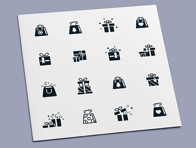 Gift Boxes & Shopping Bags Icons anniversary birthday box boxes christmas gift icon icon design icon set icons present shopping shopping bag