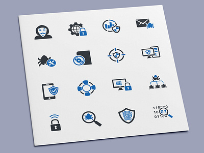 Internet Security Icons antivirus cybercrime hacker icon icon design icon set icons internet malware network security virus