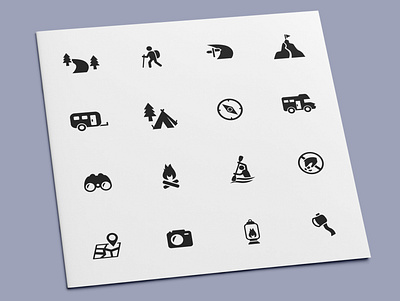 Camping Icons adventure camp camping hiking icon icon design icon set icons tent travel