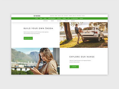 SKODA - CRM Landing Page branding creative direction typography ui design ux design