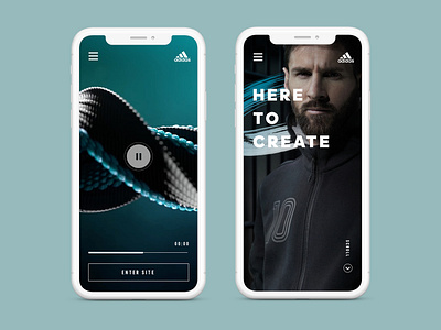 Adidas “Here To Create” branding creative direction design icon logo typography ui ux ui design ux design web