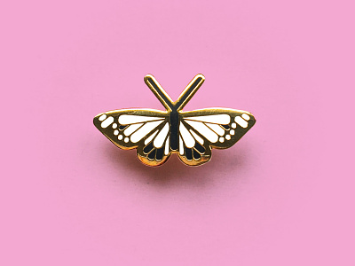 Butterfly Enamel Pin art cute design flair illustration pin vector