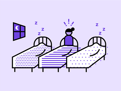 Losing Sleep Over Money illustration vector