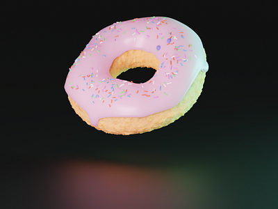 SundayMonday Donut black blender3d donut eat graphicdesign icing kazakhstan sweety