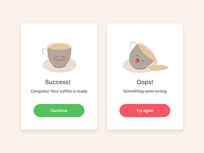 Daily UI 011 - Flash Message coffee daily 100 challenge daily ui daily ui challenge design error flash message succes ui