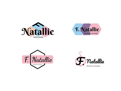F. Natallie fashion concept boutique branding design fashion logo