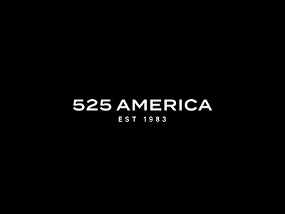525 America black brand fashion logo rebrand typography