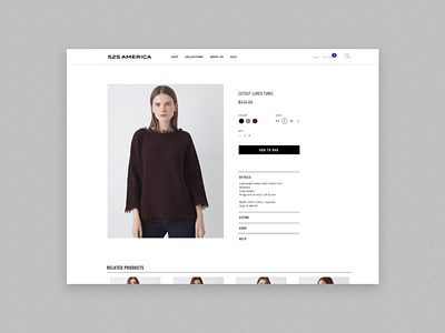 525 America Website black brand detail ecommerce fashion grid layers shop typography website