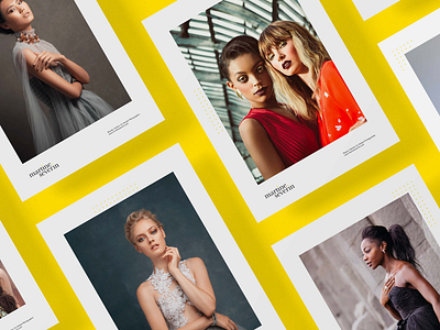 Martine Severin advertising brand fashion logo marketing posters rebrand typography yellow