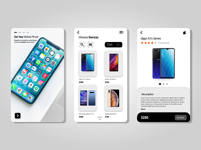 UI design smartphone shop app app design grafhic designer mobile app phone ui ux