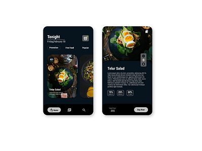 Food UI Android App android app design food grafhic designer ui ux