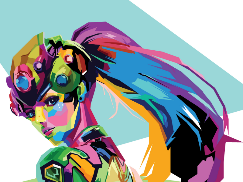 Widowmaker Colorful illustration colorful designer grafhic designer illustator pop art wpap vector illustration