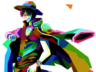 WPAP Luffy (One piece) abstract anime colorful illustration illustrator one piece vector wpap