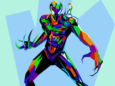 Venom Pop Art abstract colorful design full color pop art vector wpap