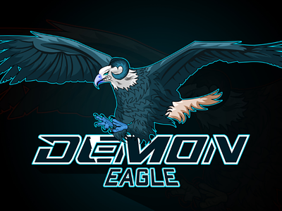 Esport Logo Demon Eagle animal design esport logo grafhic designer illustator illustration logo vector