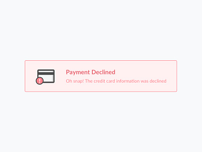 Payment Declined declined error message modal notification payment payment declined ui ux