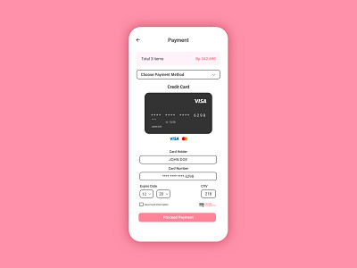 Daily UI #002 - Credit Card Checkout app dailyui design ui