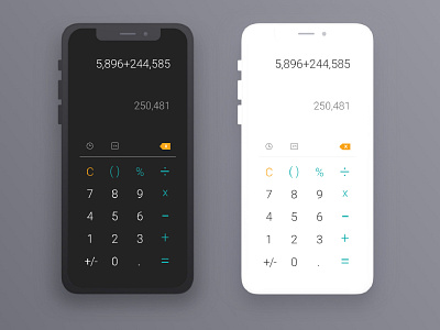 Daily UI #004 - Calculator app dailyui design flat minimal ui ux