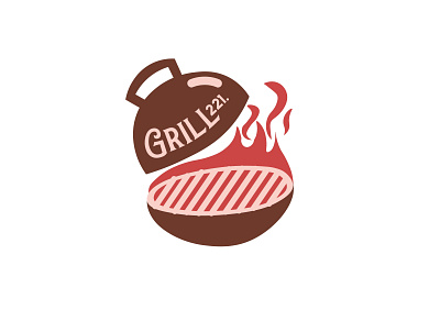 Logo Concept for Grill 221 branding design illustration logo typography vector