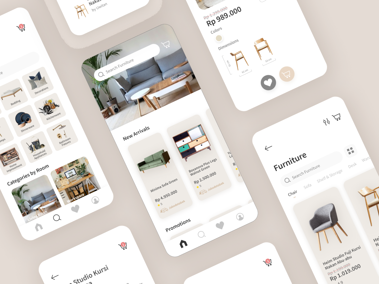 Furniture Application by Khusnul Azifah on Dribbble