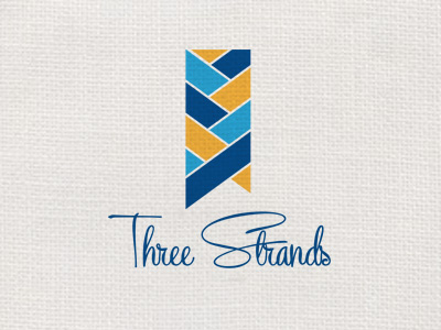 Three Strands blue bond navy one ribbons script strands strings three unite yellow